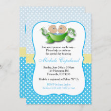 Chá Twin Baby Boy - Dois Ervilhas Em Um Pod