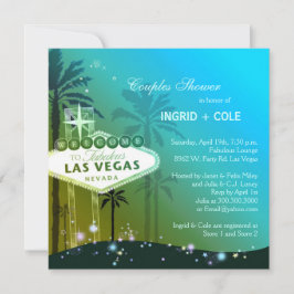 Convite Chá Único de Casais de Casamento de Las Vegas