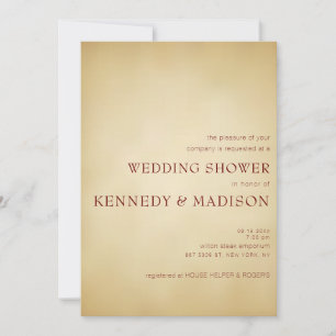 Convite Chá Vintage Sepia Texto Simples Chá Não Binário