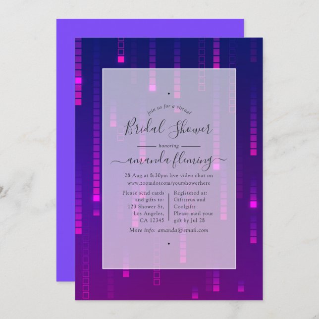 Convite Chá virtual (Frente/Verso)