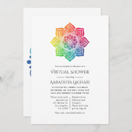 Convite Chá Virtual Indiano do Rainbow Mandala