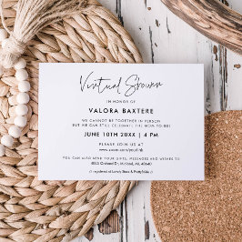 Convite Chá virtual minimalista moderno