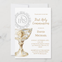 Convite Chalice Host First Holy Communion