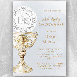 Convite Chalice Host First Holy Communion