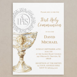 Convite Chalice Host First Holy Communion