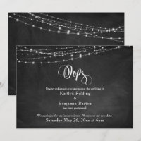 Chalkboard e Luzes Adiaram o Humor de Casamento "O