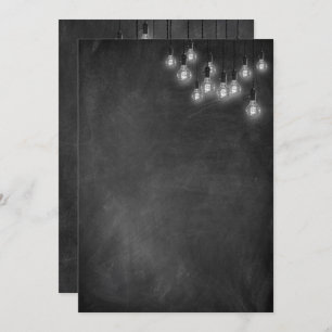 Convite Chalkboard Edison Luzes Modernas