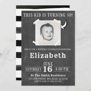 Convite Chalkboard Esta Criança está transformando o convi