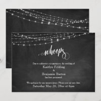 Chalkboard & Lights Adiou Casamento "Whoops"
