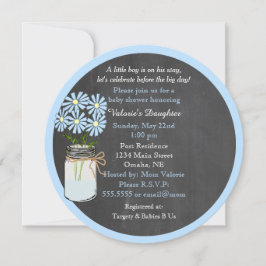 Convite Chalkboard Look with Mason Jar Round