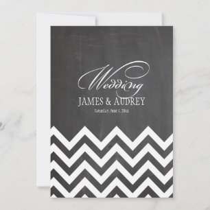 Convite Chalkboard PixDezines/chevron branco