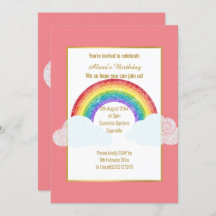 CHALKBOARD RAINBOW CLOUD PINK ANIVERSÁRIO