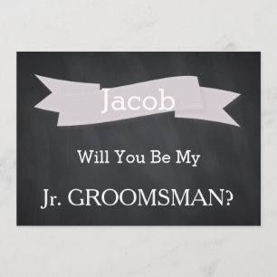 Convite Chalkboard Você Será Nosso Padrinho de casamento J
