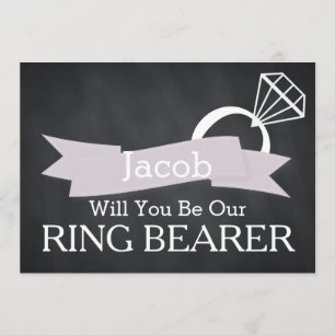 Convite Chalkboard Você Será Nosso Portador De Anel