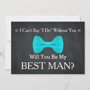 Convite Chalkboard Você Será O Meu Melhor Homem