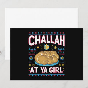 Convite Challah At Ya Girl Comida Divertida de Hanukkah Ch