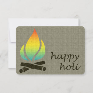 Convite chama holi-arco-íris