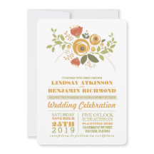 Chamada casual de flores pintadas