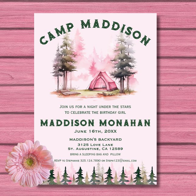 Convite Chamada de Aniversário para Campanha de Menina Ros (Criador carregado)