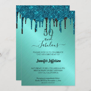 Convite Chamada de Aniversário para Lâminas Metais Teais