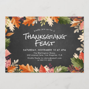 Convite Chamada de banquete de Ação de Graças