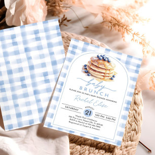 Convite Chamada de Chá de fraldas de Blueberry Brunch Edit