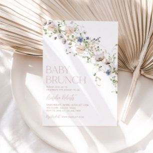 Convite Chamada de Floral de Flor de Wildflower Brunch