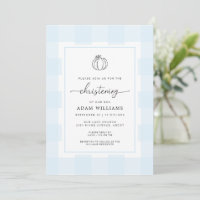 Chamada de Natal Gingham Blue Pumpkin Fall