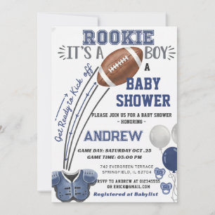 Convite Chamada de Toque Pessoal Azul Marinho Baby Shower