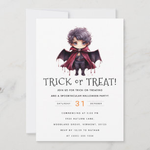 Convite Chamada de Vampiro: Festa de Trick ou Treat Hallow