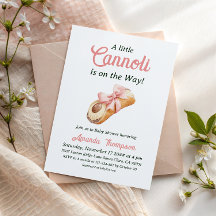 Chamada Festa de Bebê Menina Rosa Doce Cannoli