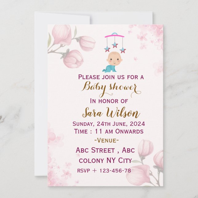 Convite Chamadas de Bebê (Frente)