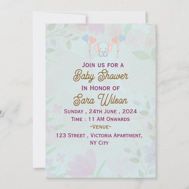 Convite Chamadas de Bebê (Frente)