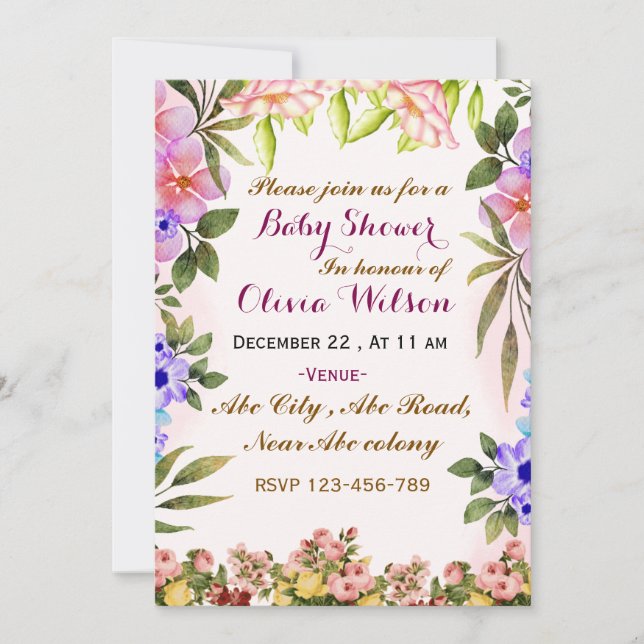 Convite Chamadas de Bebê (Frente)