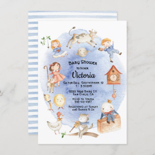 Convite Chamadas de bebê Rhyme