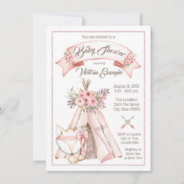 Convite Chamadas de Bebê Tribal para Raposa Tee