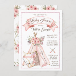 Convite Chamadas de Bebê Tribal para Raposa Tee