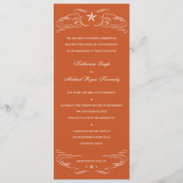 Convite Chamadas de Casamento do Texas Burnt Orange Lone S