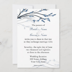 Convite Chamadas de Casamento para Ramos de Árvore Floral