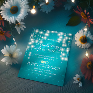 Convite Chamadas de Chá de casamento para luzes de sequê