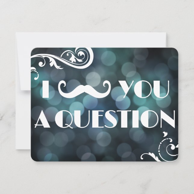 Convite Chamadas de Luz de Barco de Boca-Questão Mustache  (Frente)