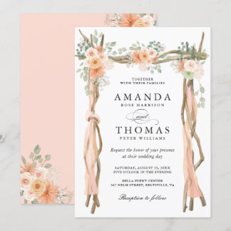 Convite Chamado Previsto Para O Arco De Casamento De Flor 
