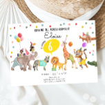 Convite Chamando a Garota Safari de Todos os Animais de Fe<br><div class="desc">Ponha o tom para a sua festa com estes convites elegantes com um tema Animais de Festa.</div>