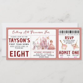 Convite Chamando todas as princesas de Castelo Mágico 8º a