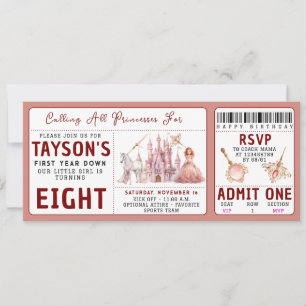 Convite Chamando todas as princesas de Castelo Mágico 8º a