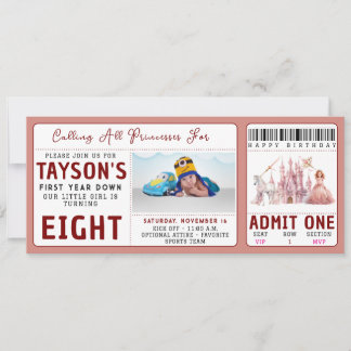 Convite Chamando todas as princesas de Castelo Mágico 8º a