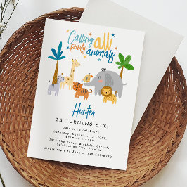 Convite Chamando Todos os Animados de Festa Aniversário