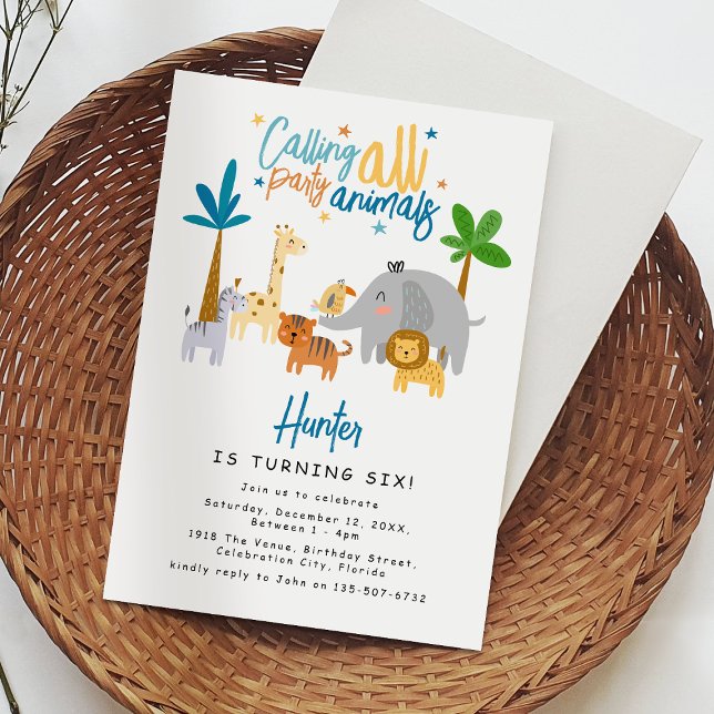 Convite Chamando Todos os Animados de Festa Aniversário (Criador carregado)