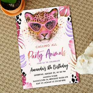 Convite Chamando Todos os Animais de Festa - Aniversário d