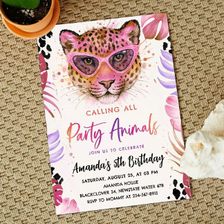 Convite Chamando Todos os Animais de Festa - Aniversário d